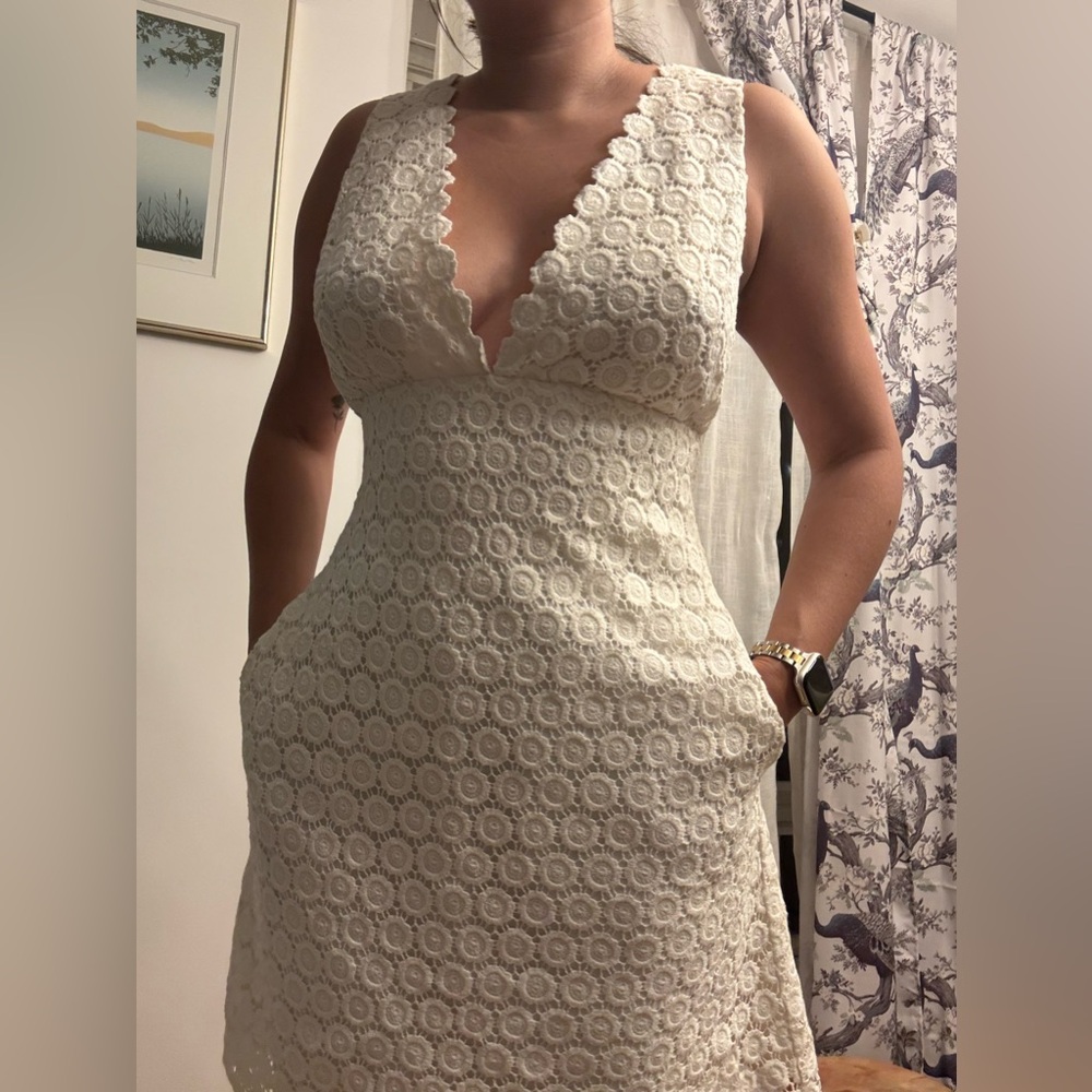 Jill Stuart Cream Lace Mini Dress